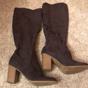 DV Brown Suede Knee High Boots
